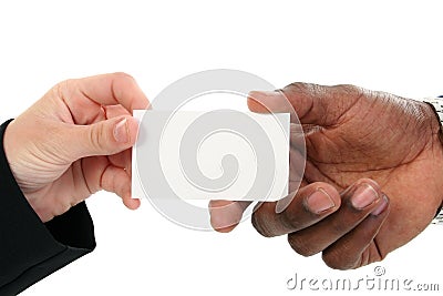 Business Card Exchange Stock Photo