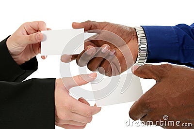 Business Card Exchange Stock Photo