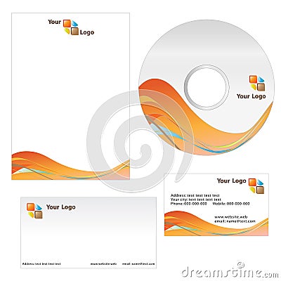 Business card - Letterhead template Stock Photo