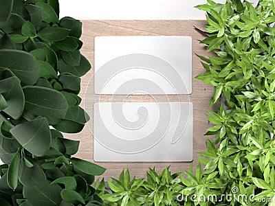 Business Card Mockup Design Template Photo. Stock Photo