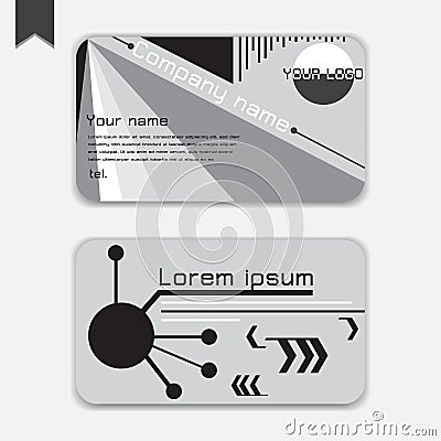 Business card modern Vector Illustration