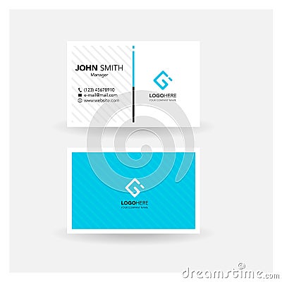 Business card name card simple elegant minimalist design Vector Illustration
