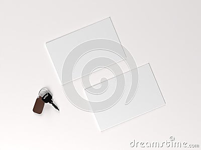 Business card presentation mockup template photo. Stock Photo