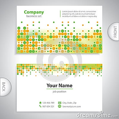 Business card - science and research - decorative background Vector Illustration