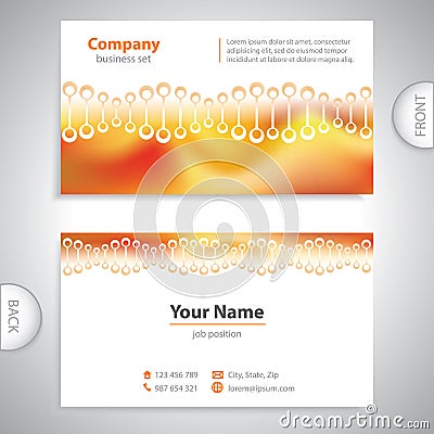 Business card - science and research - molecular structure Vector Illustration