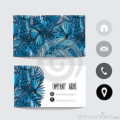 Business card template Vector Illustration