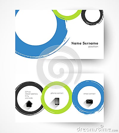 Business card template Vector Illustration
