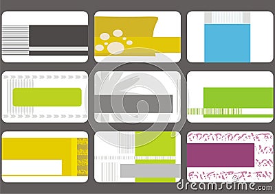 Business Card Templates Collection Vector Illustration