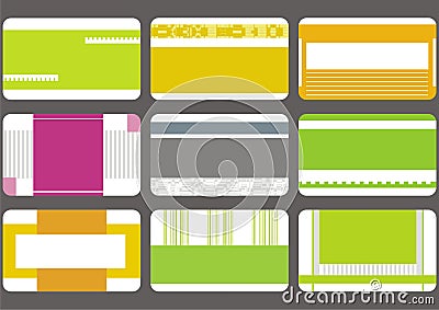 Business Card Templates Collection Vector Illustration