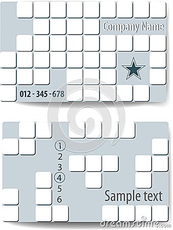 Business card. Tetris style. Vector element Vector Illustration