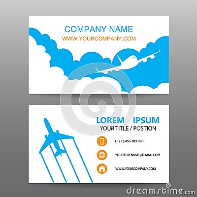 Business card vector background, guide tour companies Vector Illustration