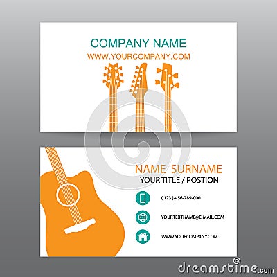 Business card vector background,Musician Vector Illustration