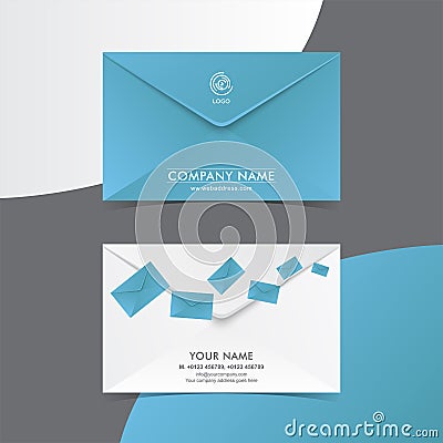 Business Card or Visiting Card Both Side Design for Courier company Vector Illustration