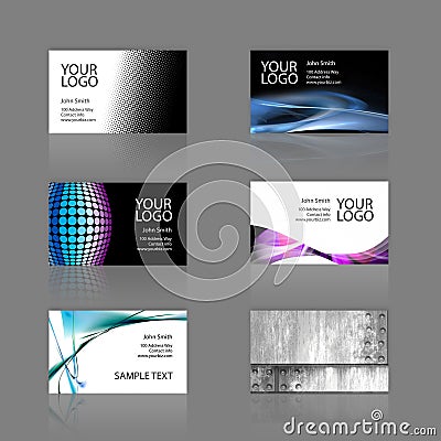 Business Cards Assortment Stock Photo