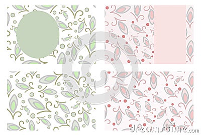 Business cards ethnic design vector templates set. Stock Photo