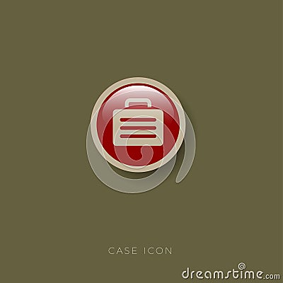 Business case career icon. Boss or businessman symbol. Web icon. Vector Illustration