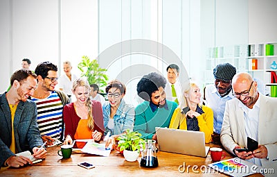 Business Casual People Office Working Discussion Team Concept Stock Photo