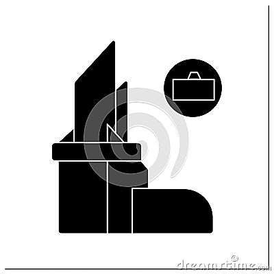 Business centre glyph icon Vector Illustration