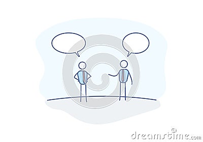 Business characters having a conversation. Vector illustration Vector Illustration