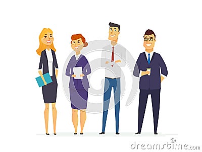 Business Characters - modern flat composition. Vector Illustration