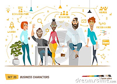 Business characters scene Vector Illustration