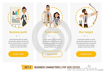 Business characters set. Vector Illustration