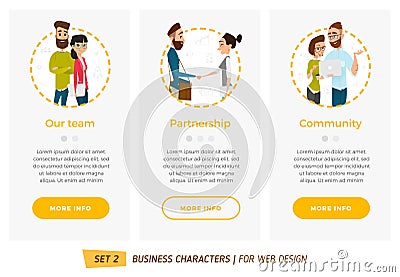 Business characters set. Vector Illustration