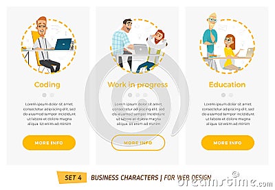 Business characters set. Vector Illustration