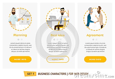 Business characters set. Vector Illustration