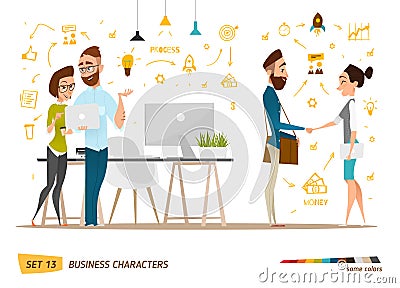 Business characters set Vector Illustration