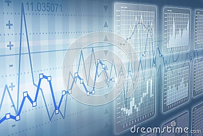Business charts Stock Photo