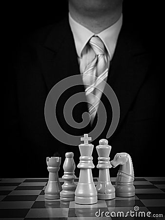Business Chess Game Concept Stock Photo