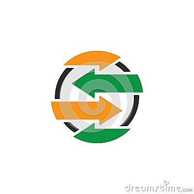 business circle arrow logo Design Vector Vector Illustration