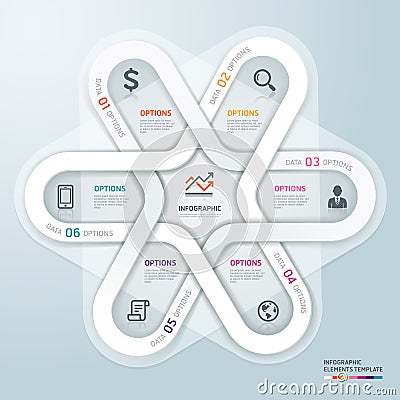 Business circle Infographics origami style. Vector Illustration