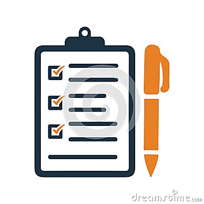 Business, clipboard, item icon. Simple vector design Stock Photo