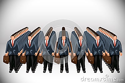 Business clone Vector Illustration