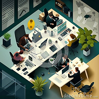 business coaching, isometric people, 3D person concept with different ways of training and development, the business process of Stock Photo