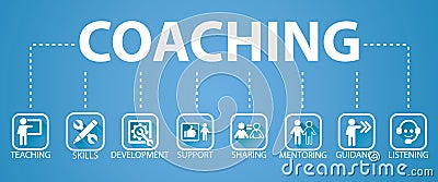 Business Coaching Leadership Mentoring Concept. Vector Illustration Vector Illustration