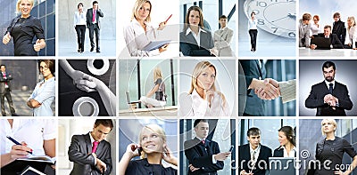 Business collage of images with people Stock Photo