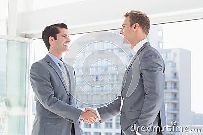 Business colleagues greeting each other Stock Photo