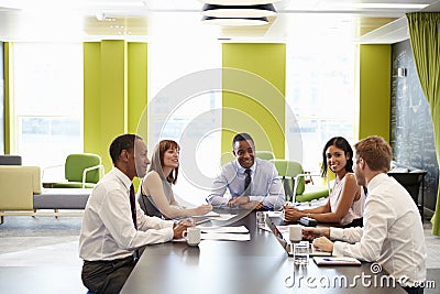 Business colleagues having an informal meeting at work Stock Photo