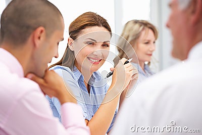 Business colleagues in meeting Stock Photo