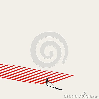 Business commitment and determination vector concept. Symbol of patience, motivation. Minimal design Vector Illustration