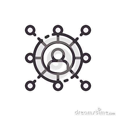 Business communication and networking icon. Vector Illustration