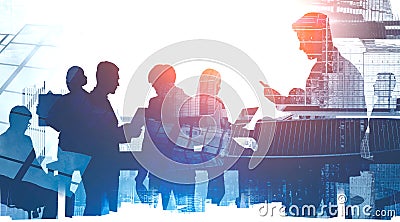 Business communication and teamwork concept Stock Photo