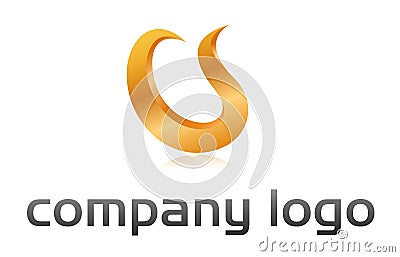 Business company logo - flame Vector Illustration