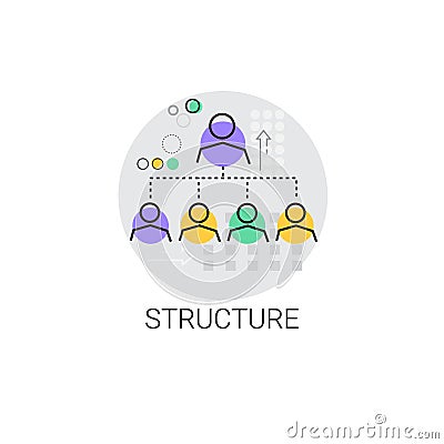 Business Company Structure Management Organization Team Icon Vector Illustration