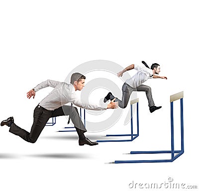 Business competition Stock Photo