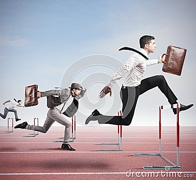 Business competition Stock Photo