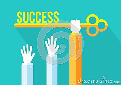 Key To Success, Business Competition, Leadership concept. Stock Photo
